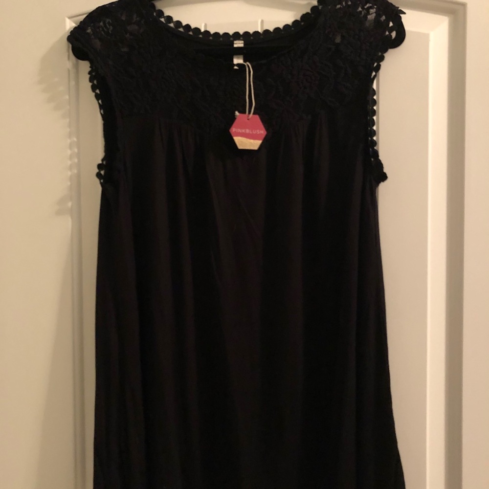Pinkblush black lace maternity top